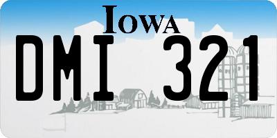 IA license plate DMI321