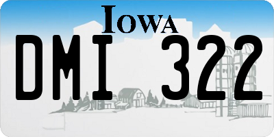 IA license plate DMI322