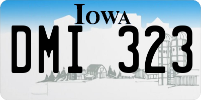IA license plate DMI323