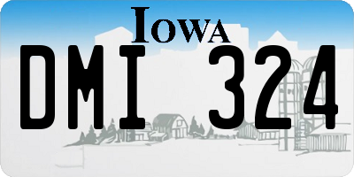 IA license plate DMI324