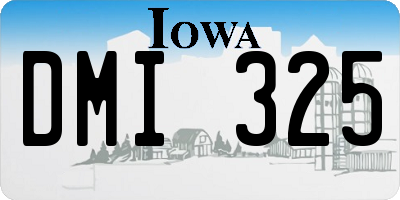 IA license plate DMI325