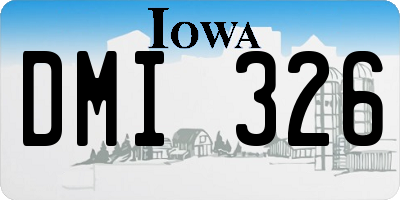 IA license plate DMI326