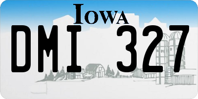 IA license plate DMI327