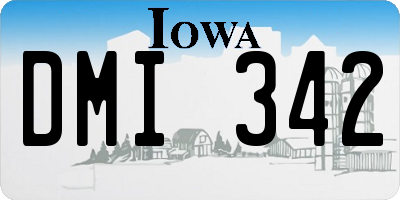 IA license plate DMI342