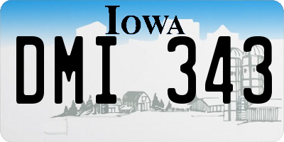 IA license plate DMI343