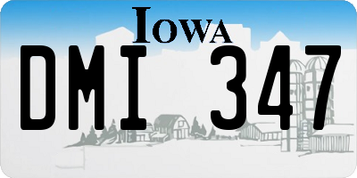 IA license plate DMI347