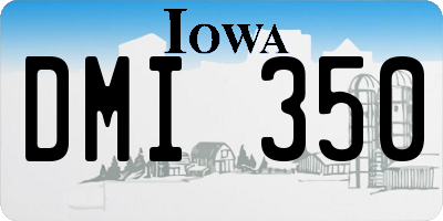 IA license plate DMI350
