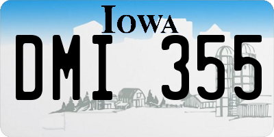 IA license plate DMI355