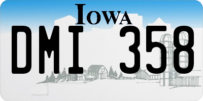 IA license plate DMI358