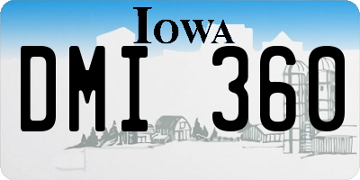 IA license plate DMI360