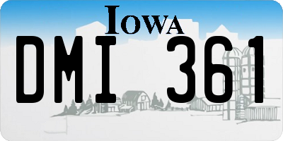 IA license plate DMI361