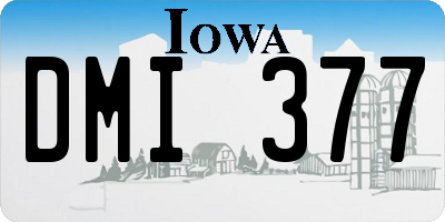 IA license plate DMI377