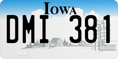 IA license plate DMI381
