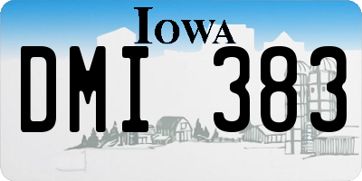 IA license plate DMI383