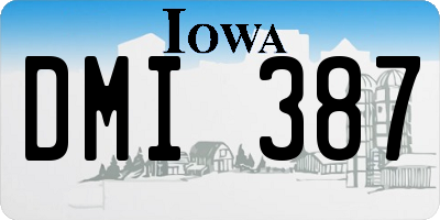 IA license plate DMI387
