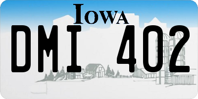 IA license plate DMI402