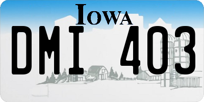 IA license plate DMI403