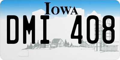 IA license plate DMI408
