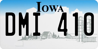 IA license plate DMI410