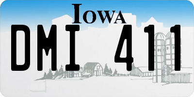 IA license plate DMI411
