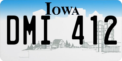 IA license plate DMI412