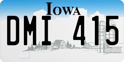 IA license plate DMI415