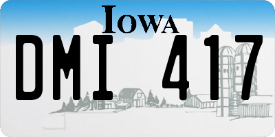 IA license plate DMI417