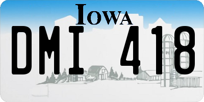 IA license plate DMI418