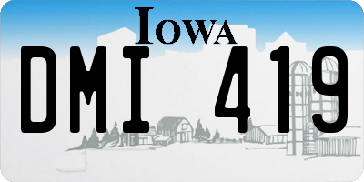 IA license plate DMI419
