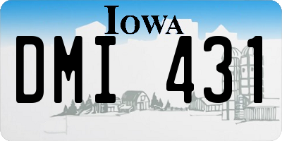 IA license plate DMI431