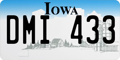 IA license plate DMI433