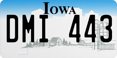 IA license plate DMI443
