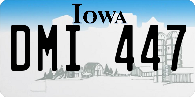 IA license plate DMI447