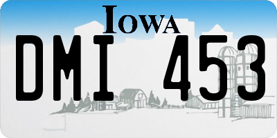IA license plate DMI453