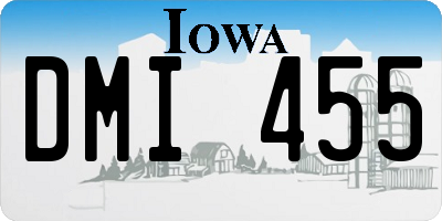 IA license plate DMI455