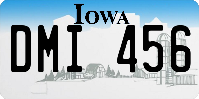 IA license plate DMI456