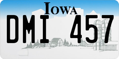 IA license plate DMI457
