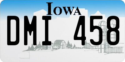 IA license plate DMI458