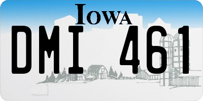 IA license plate DMI461