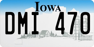 IA license plate DMI470
