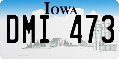 IA license plate DMI473