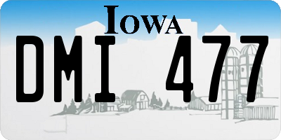 IA license plate DMI477