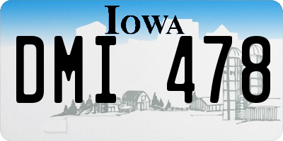 IA license plate DMI478