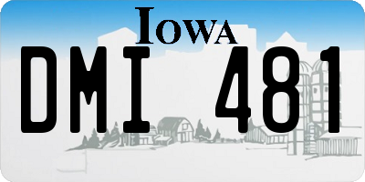 IA license plate DMI481