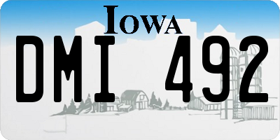 IA license plate DMI492