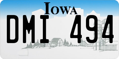 IA license plate DMI494