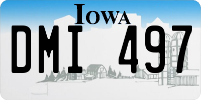 IA license plate DMI497