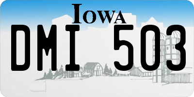 IA license plate DMI503