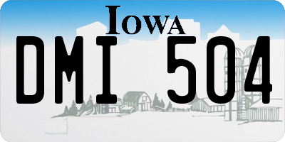 IA license plate DMI504