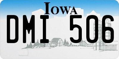 IA license plate DMI506